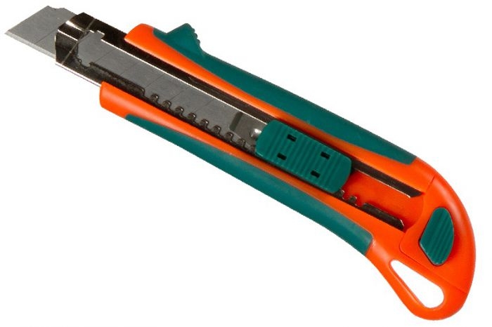 Нож с выдвижным лезвием сегментированное лезвие, 18х100мм Ремоколор