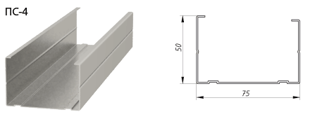 Профиль Албес HARD ПС-4 75х50 (0,60) L=3,00 (18шт/уп) (288шт/пал)
