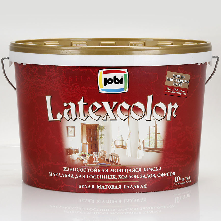 Краска Jobi Latexcolor МОЮЩАЯСЯ ЛАТЕКСНАЯ 2,5л/110шт